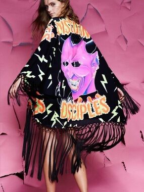 Di$count Universe Disciples fringed duster/kimono - One Size